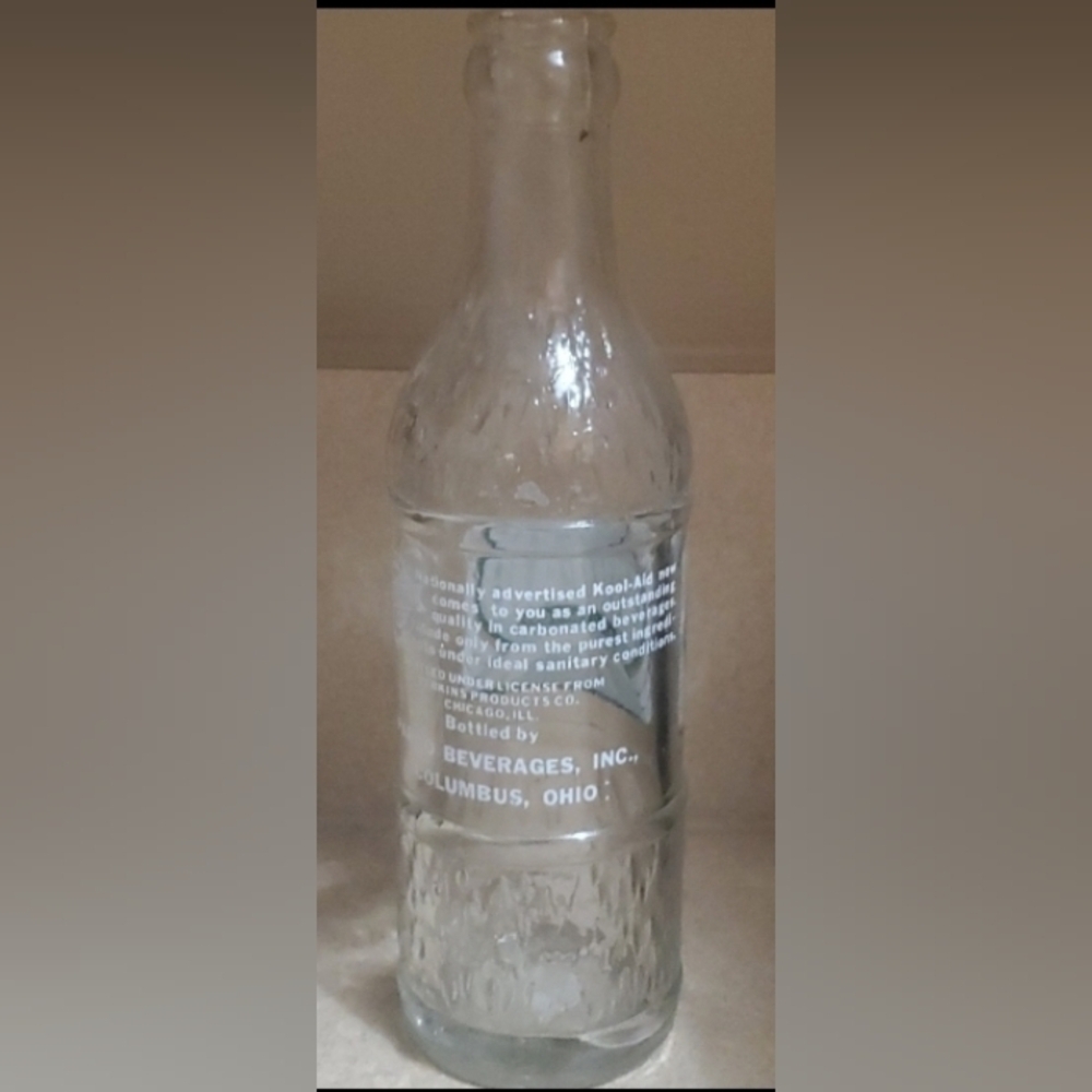 Kool-Aid Vintage Bottle Clear Old Glass Bottle Koolaid Kool Aide - Picture 3 of 4